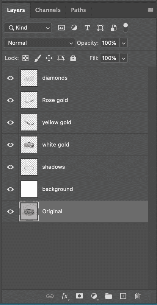 Create different layers for each path