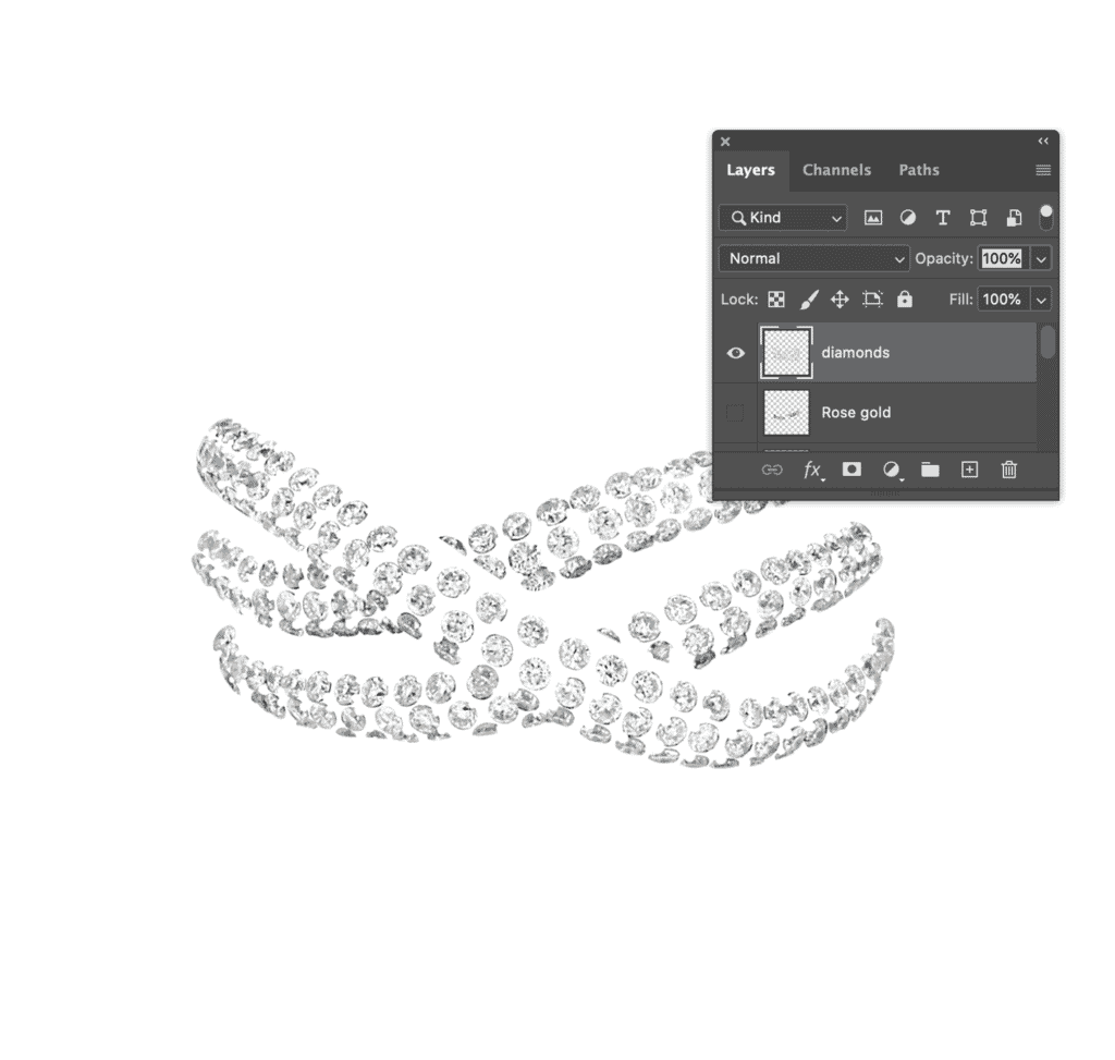 diamonds layer on Photoshop