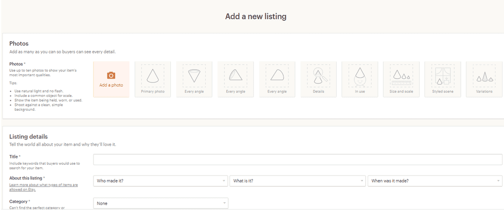 how to list your jewelry items on Etsy - adding new listings