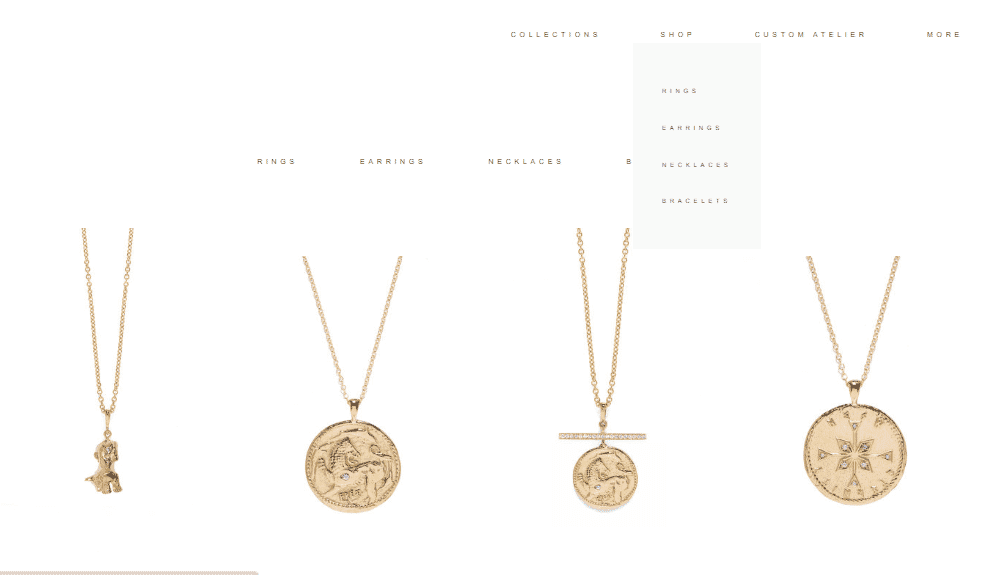 jewelry product category page