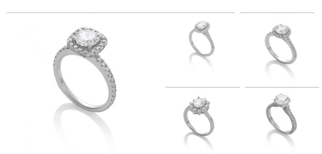 Jewelry e-commerce tips - use the same background for the main photo