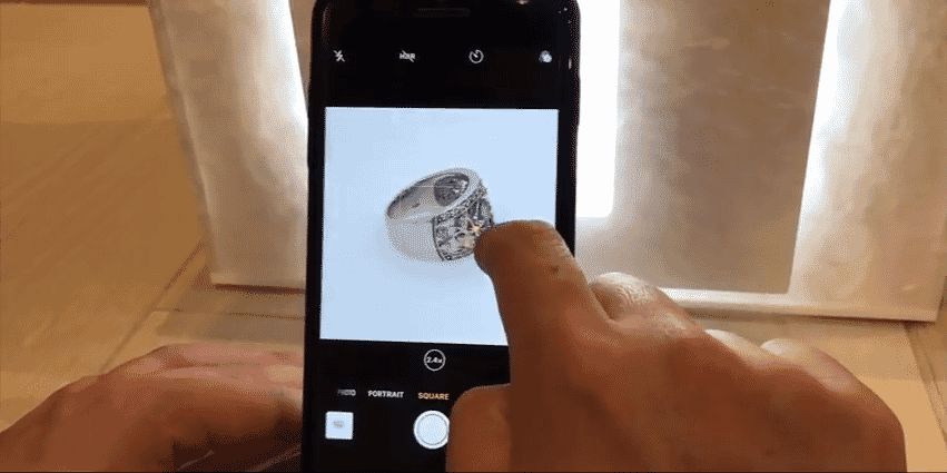 Take better jewelry photos with your smartphones using the camera grid