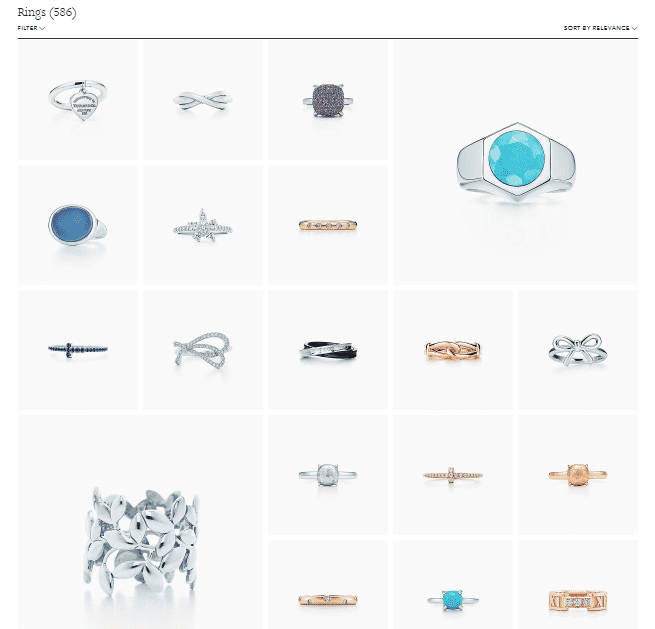 Use the same angles when photographing jewelry products