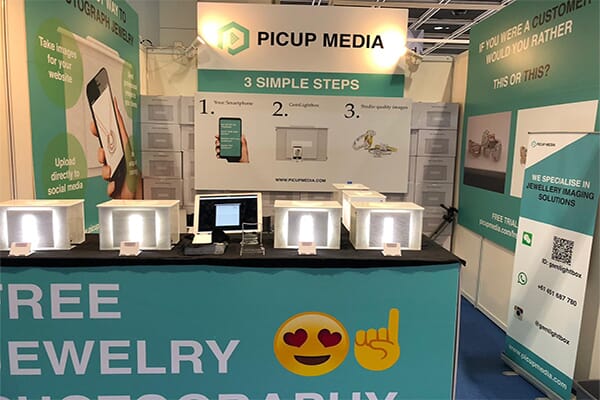 Picup Media booth Hong Kong Jewellery & Gem Fair June 2018