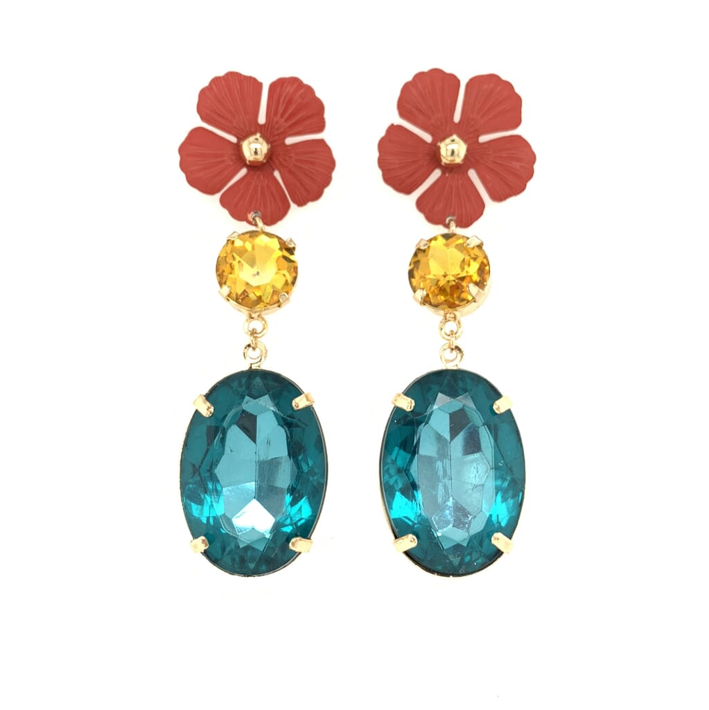 Flower gem earrings Flower gem earrings