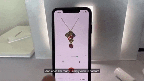 how to shoot 360 videos of necklaces using the GemLightbox - last step