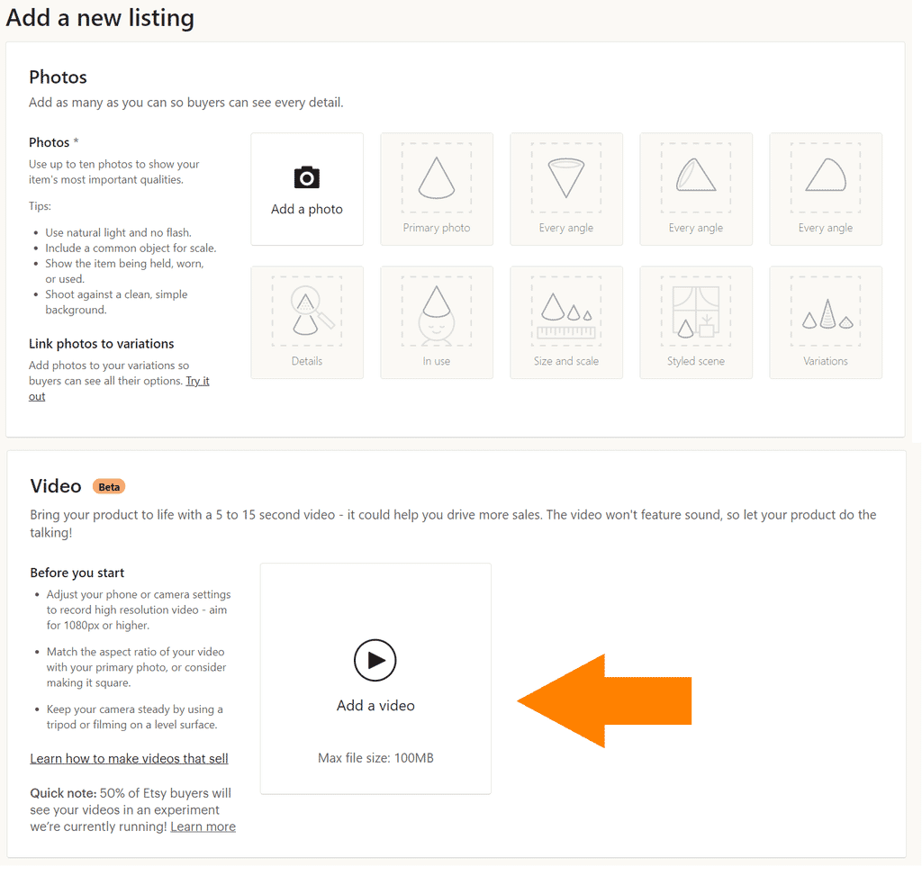 Step 3 Supply all the product information and upload your jewelry video in the Add a Video section